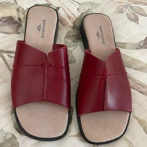 Women’s Red Leather Sandals